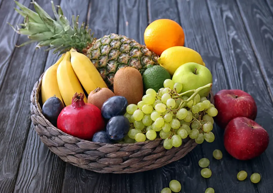 A Basket Of Fresh Fruit
